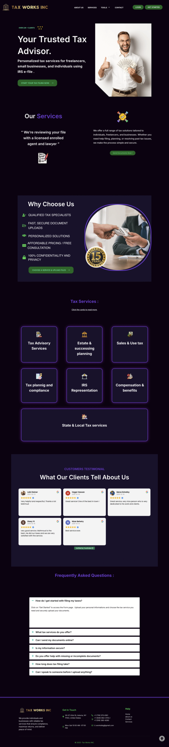 Tax office - Home page